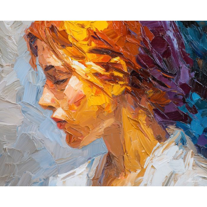 gentle, scene, african american, palette knife, oil painting, impasto, thick paint, textured surface, expressive art, painterly style, material depth, visual rhythm, contemporary art, hand painted, layered pigment, atmospheric, modern composition