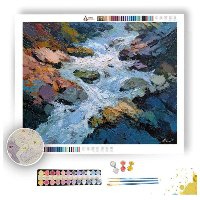 HIDDEN FLOWING SCENE - Paint by Numbers Full Kit