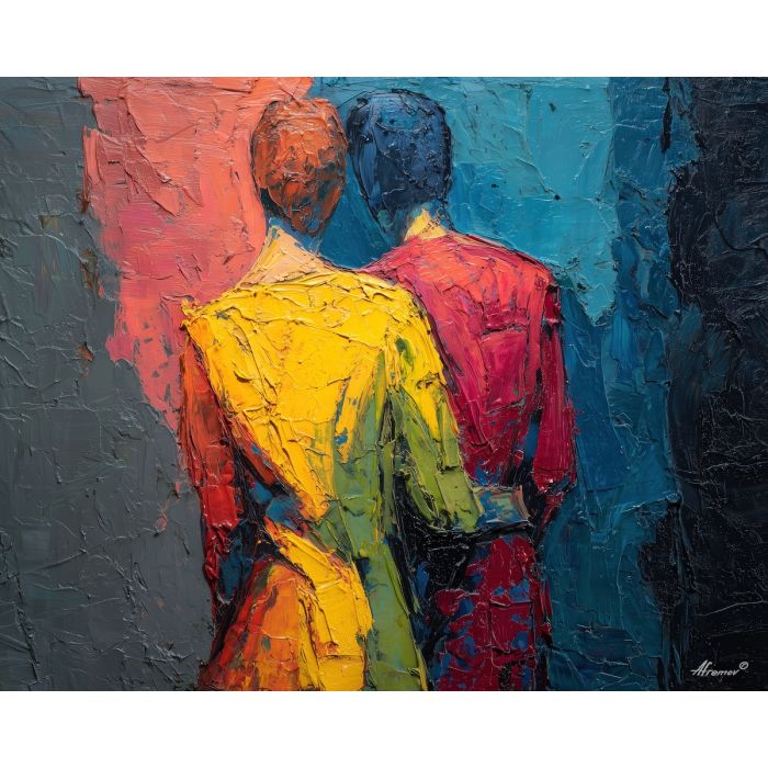 hidden, luminous, surface, gay, palette knife, oil painting, impasto, thick paint, textured surface, expressive art, painterly style, material depth, visual rhythm, contemporary art, hand painted, layered pigment, atmospheric, modern composition
