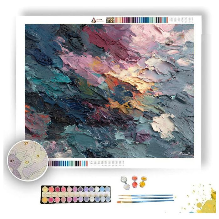 MUTED FLOWING SPACE - Paint by Numbers Full Kit