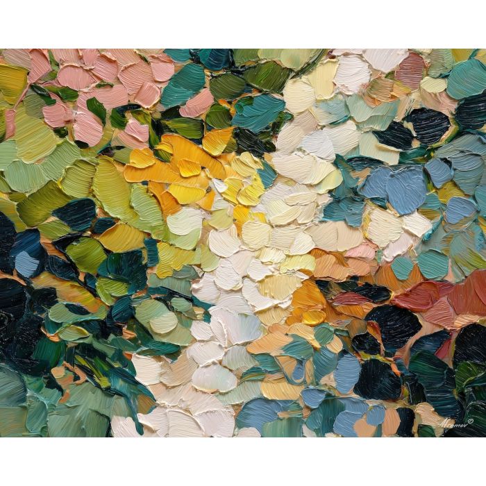 grounded, luminous, vision, boho, palette knife, oil painting, impasto, thick paint, textured surface, expressive art, painterly style, material depth, visual rhythm, contemporary art, hand painted, layered pigment, atmospheric, modern composition