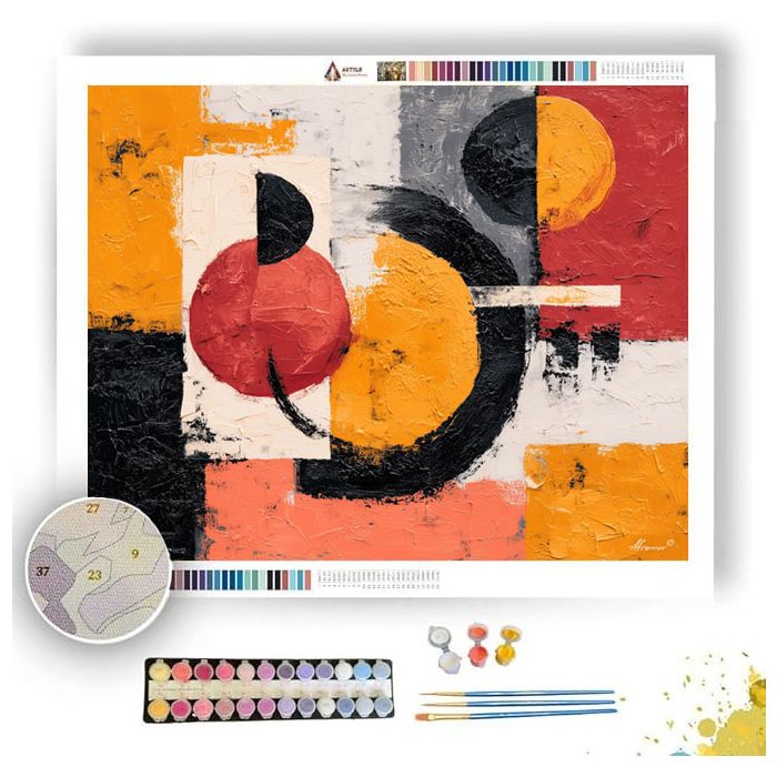 FOCUSED WARM RHYTHM - Paint by Numbers Full Kit