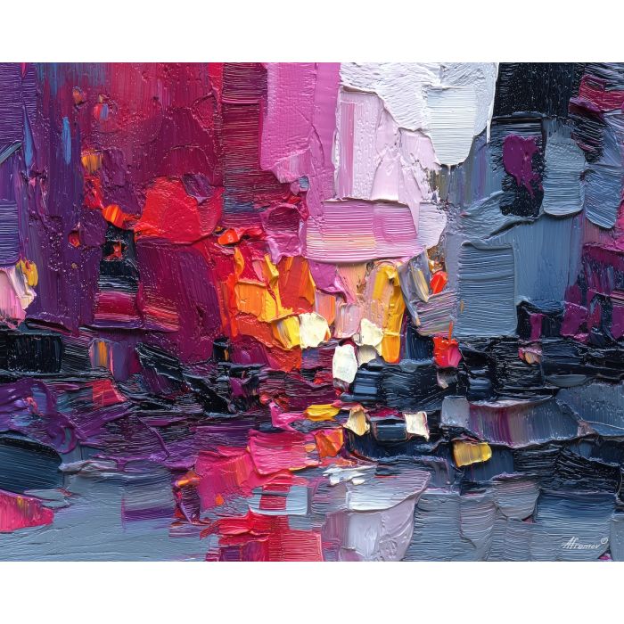 light, interval, avant garde, palette knife, oil painting, impasto, thick paint, textured surface, expressive art, painterly style, material depth, visual rhythm, hand painted, layered pigment, atmospheric, fine art, contemporary painting