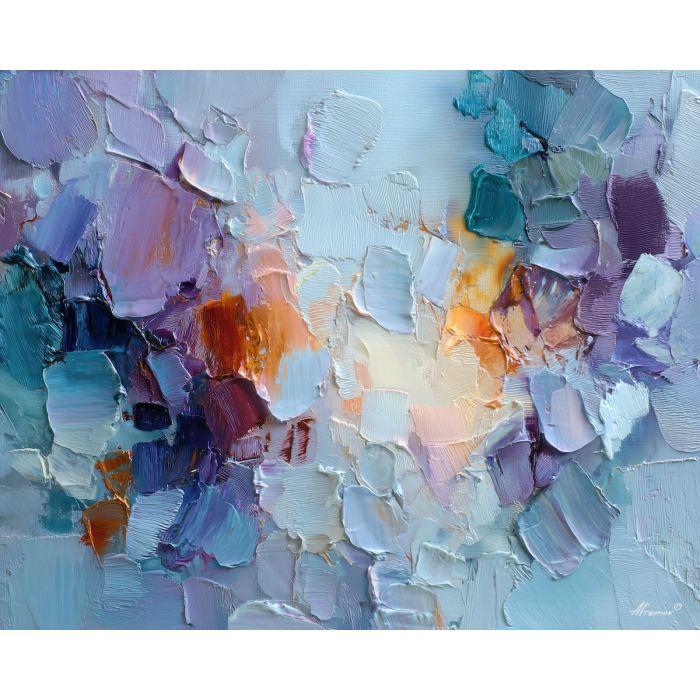 gentle, subtle, interval, avant garde, palette knife, oil painting, impasto, thick paint, textured surface, expressive art, painterly style, material depth, visual rhythm, hand painted, layered pigment, atmospheric, fine art, contemporary painting