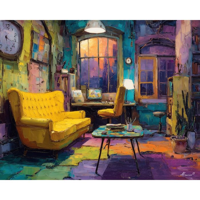 vivid, broken, mood, alice in wonderland, palette knife, oil painting, impasto, thick paint, textured surface, expressive art, painterly style, material depth, visual rhythm, hand painted, layered pigment, atmospheric, fine art, contemporary painting