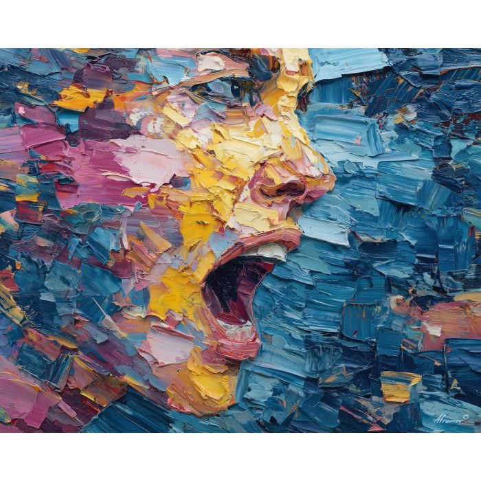 strange, moment, avant garde, palette knife, oil painting, impasto, thick paint, textured surface, expressive art, painterly style, material depth, visual rhythm, hand painted, layered pigment, atmospheric, fine art, contemporary painting