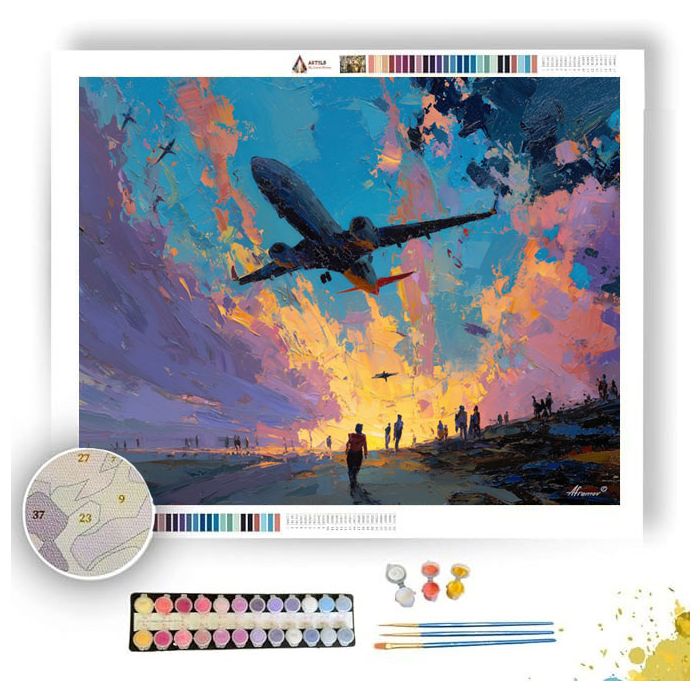 DARK PLANE - Paint by Numbers Full Kit