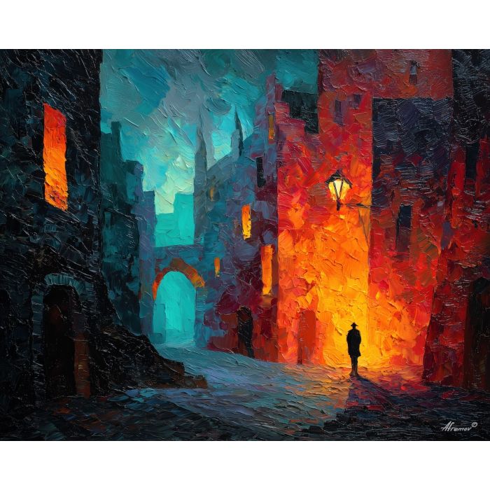 twisted, surface, vampire, palette knife, oil painting, impasto, thick paint, textured surface, expressive art, painterly style, material depth, visual rhythm, hand painted, layered pigment, atmospheric, fine art, contemporary painting