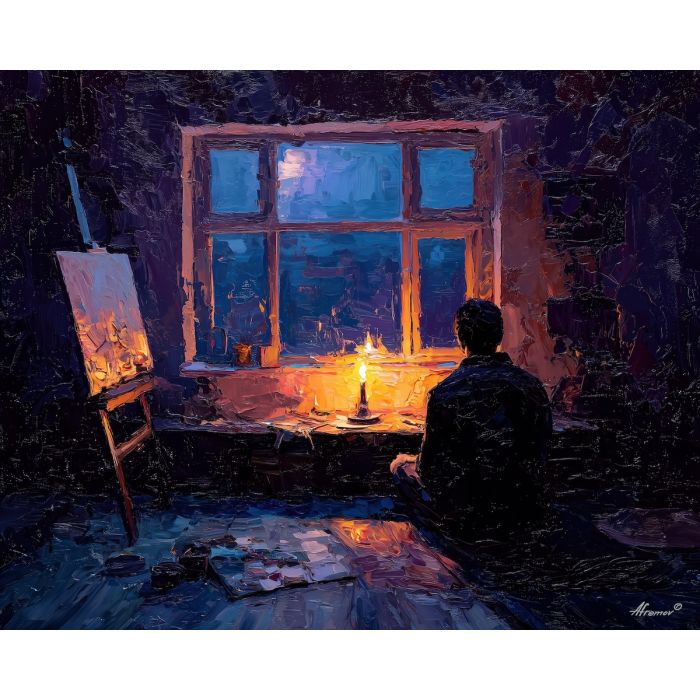 floating, open, gesture, vampire, palette knife, oil painting, impasto, thick paint, textured surface, expressive art, painterly style, material depth, visual rhythm, hand painted, layered pigment, atmospheric, fine art, contemporary painting