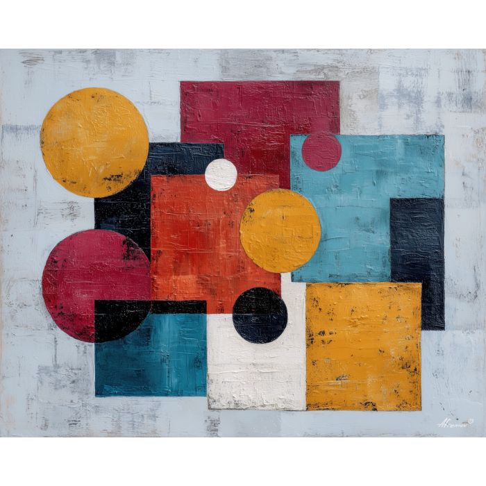 soft, strange, tension, geometric abstract, palette knife, oil painting, impasto, thick paint, textured surface, expressive art, painterly style, material depth, visual rhythm, hand painted, layered pigment, atmospheric, fine art, contemporary painting