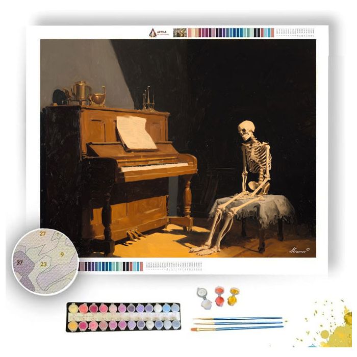 SKELETON MUSIC ROOM - Paint by Numbers Full Kit