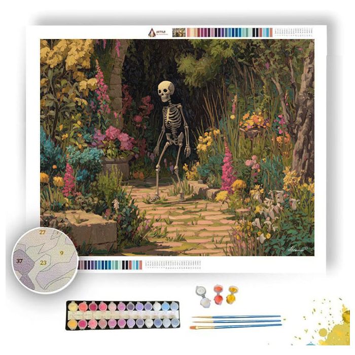 SKELETON GARDEN PATH - Paint by Numbers Full Kit