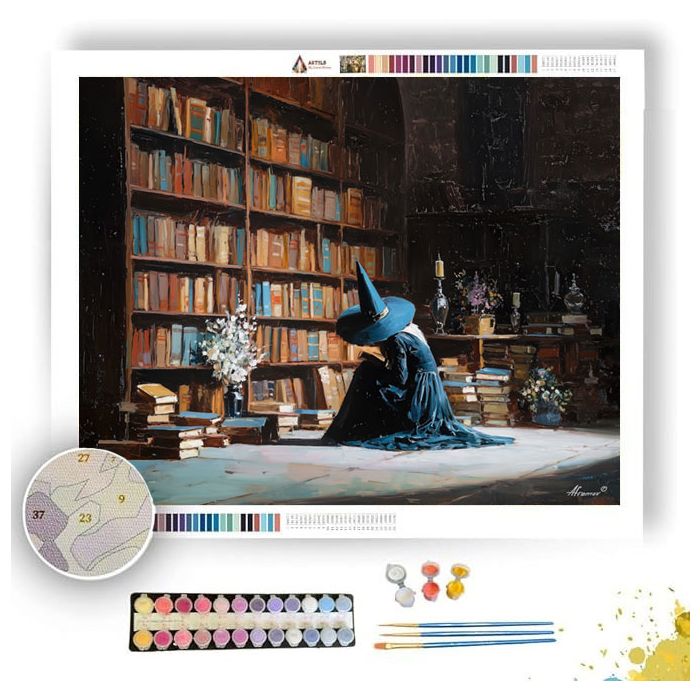 LIBRARY DUST WITCH - Paint by Numbers Full Kit