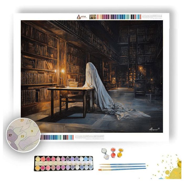 LIBRARY NIGHT SPIRIT - Paint by Numbers Full Kit