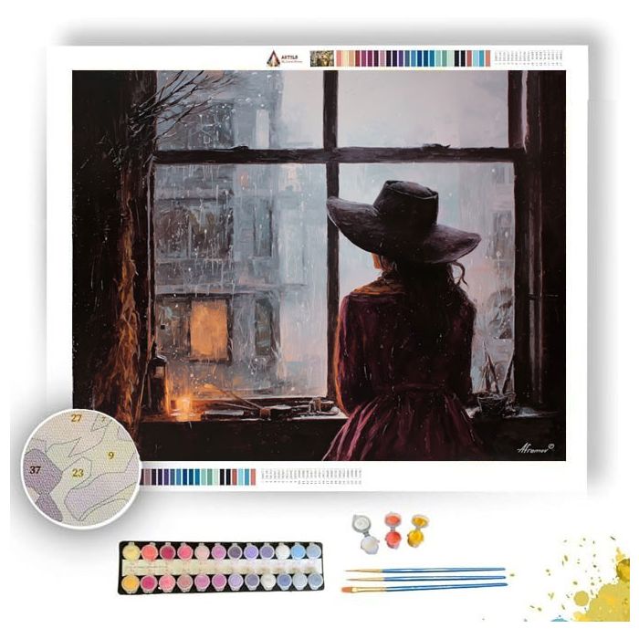 WINDOW RAIN WITCH - Paint by Numbers Full Kit