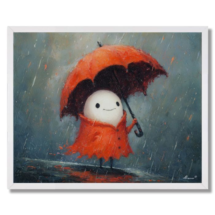 RAINY UMBRELLA GHOST - FRAMED