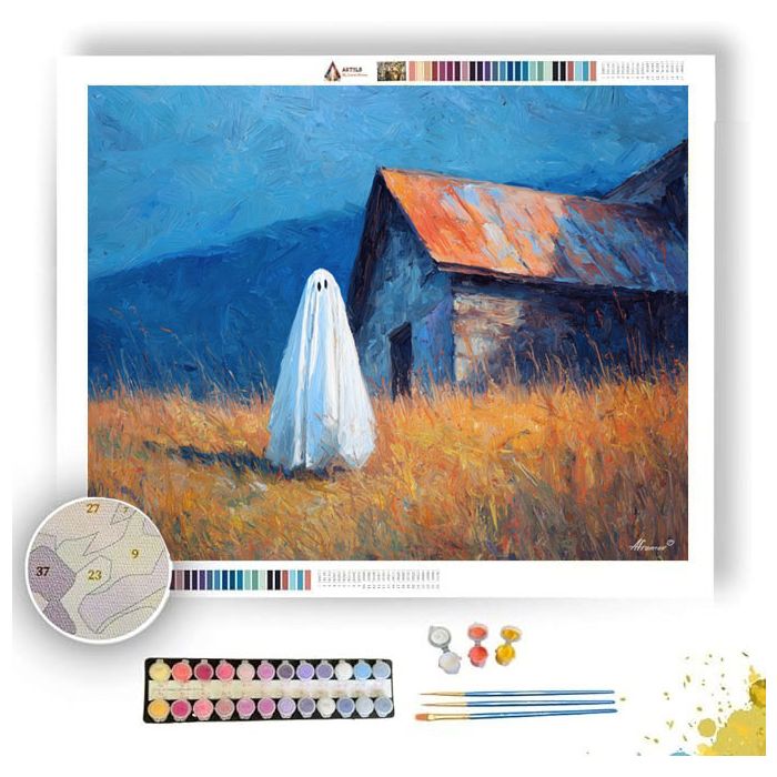 POSTCARD GHOST FRIEND - Paint by Numbers Full Kit