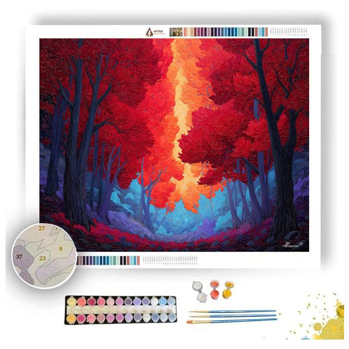 FLAMELEAF GROVE - Paint by Numbers Full Kit
