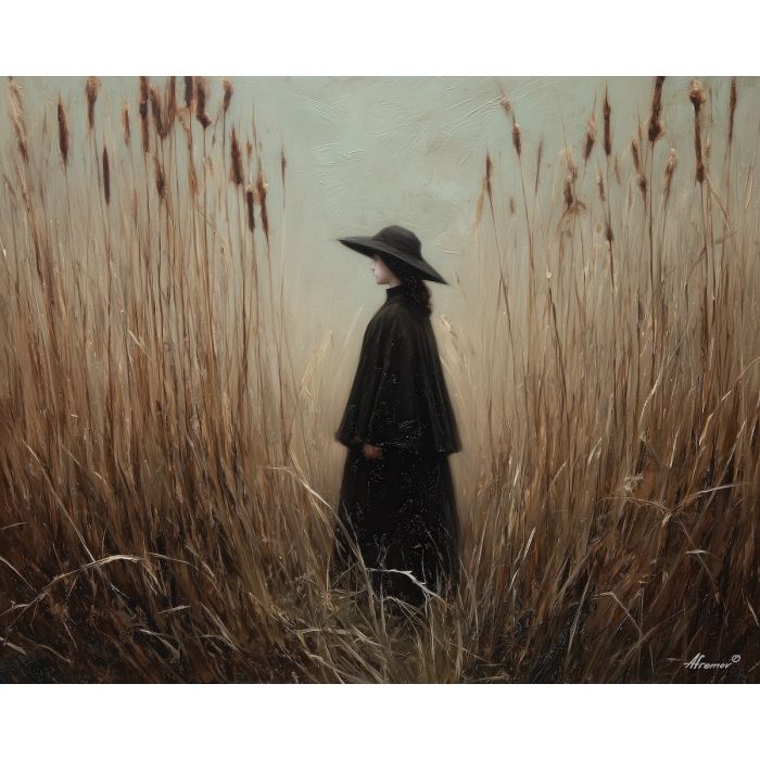 witch field,nature calm,oil painting