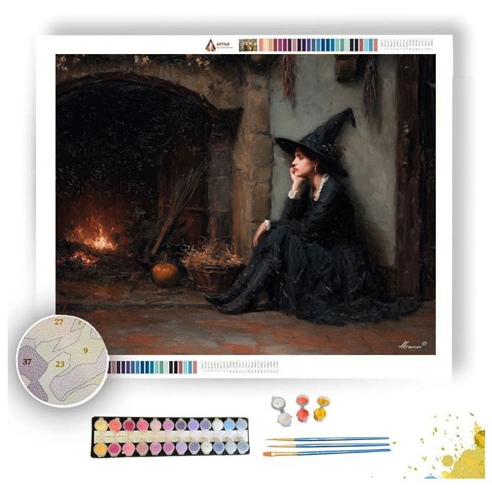 FIREPLACE SPELLPAUSE - Paint by Numbers Full Kit