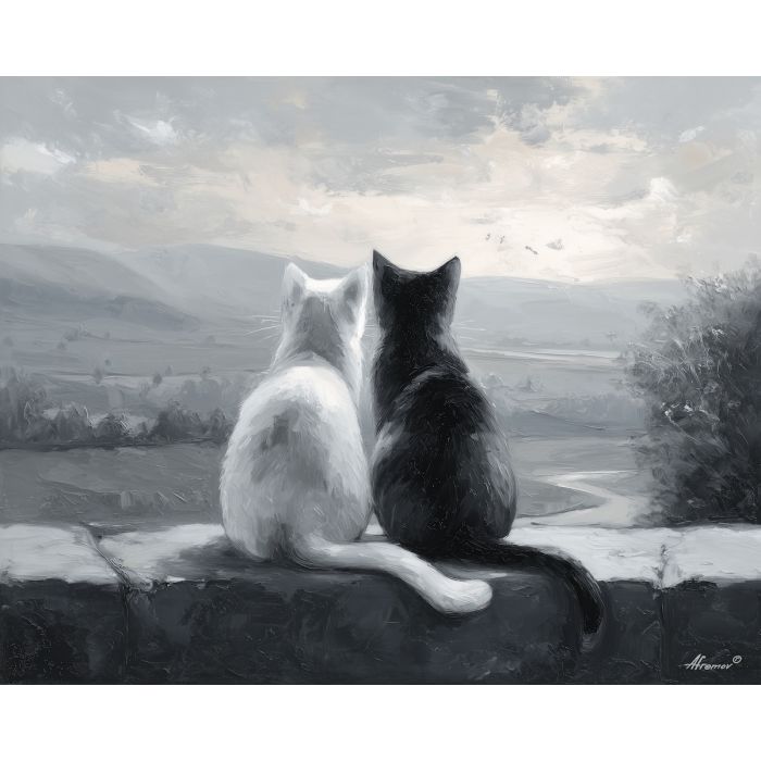 CALM EMBRACE B&W - Paint by Numbers Full Kit