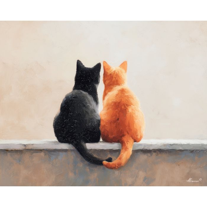 tender, touch, saint valentine, love theme, couple, togetherness, romantic scene, palette knife, oil painting, impasto, thick paint, textured surface, emotional art, symbolic, intimacy, pairing, connection