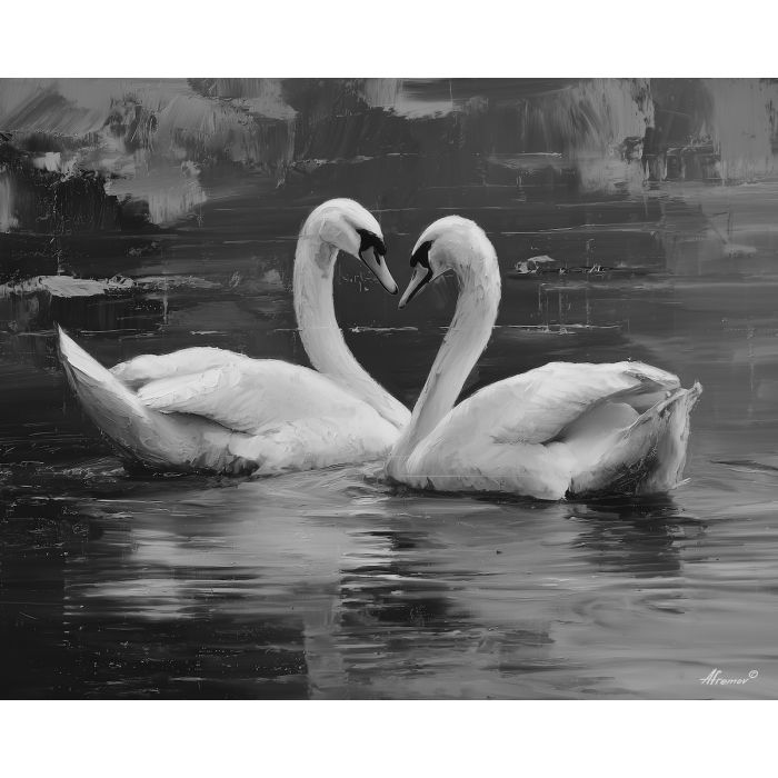 HELD MOMENT B&W - Paint by Numbers Full Kit