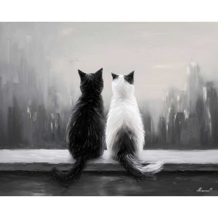 soft, bond, saint valentine, love theme, couple, togetherness, romantic scene, palette knife, oil painting, impasto, thick paint, textured surface, emotional art, symbolic, intimacy, pairing, connection