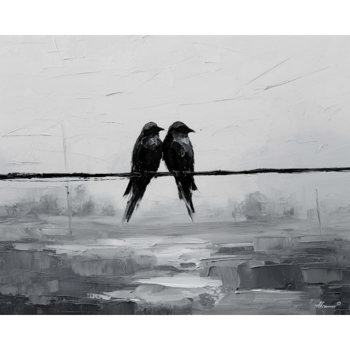 WARM BOUND SILENCE B&W - Paint by Numbers Full Kit