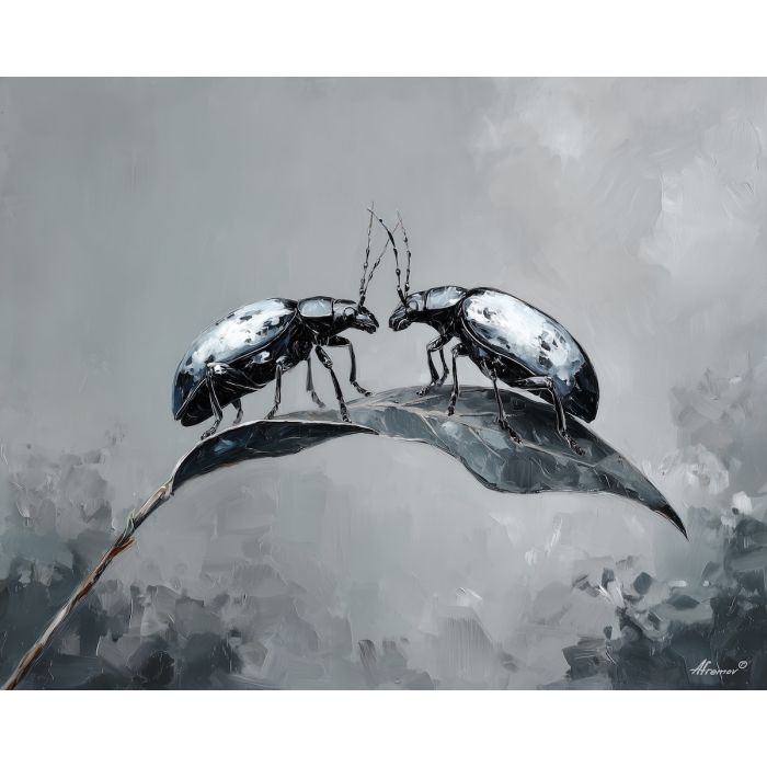 tender, connection, saint valentine, love theme, couple, togetherness, romantic scene, palette knife, oil painting, impasto, thick paint, textured surface, emotional art, symbolic, intimacy, pairing