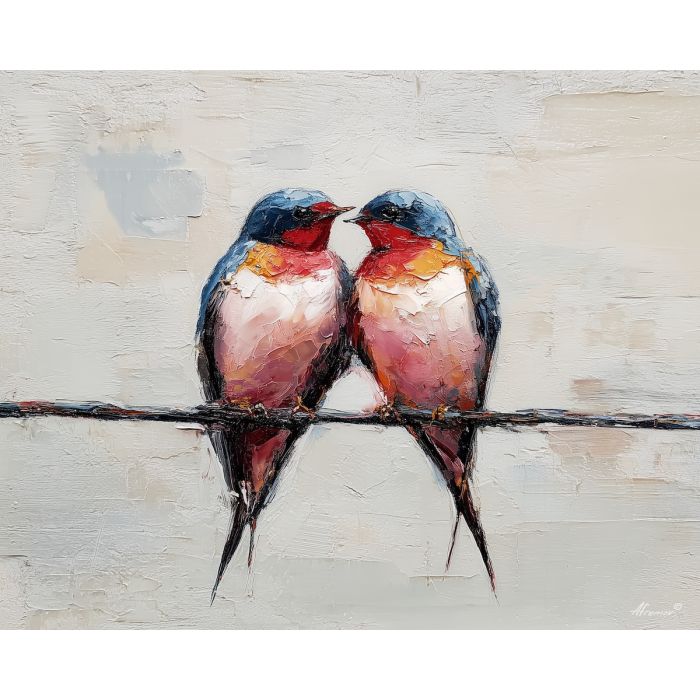 shared, soft, relation, saint valentine, love theme, couple, togetherness, romantic scene, palette knife, oil painting, impasto, thick paint, textured surface, emotional art, symbolic, intimacy, pairing, connection