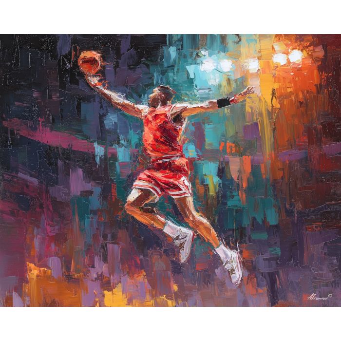 odd, rhythm, basketball, palette knife, oil painting, impasto, thick paint, textured surface, expressive art, painterly style, material depth, visual rhythm, hand painted, layered pigment, atmospheric, fine art, contemporary painting