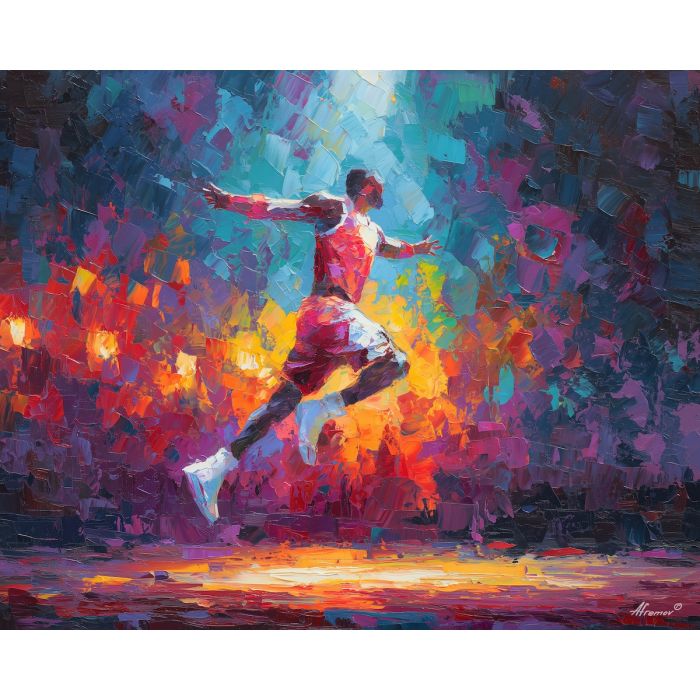 strange, edge, basketball, palette knife, oil painting, impasto, thick paint, textured surface, expressive art, painterly style, material depth, visual rhythm, hand painted, layered pigment, atmospheric, fine art, contemporary painting