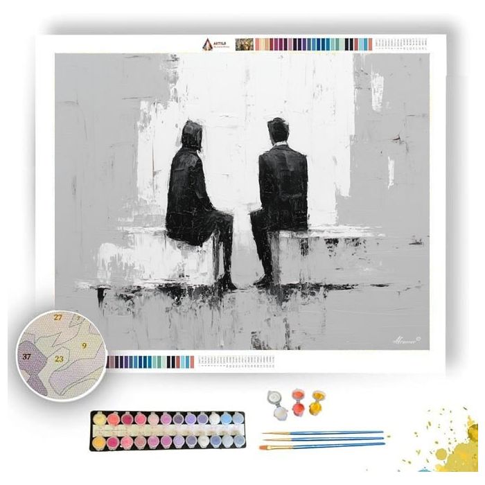 CALM SILENCE B&W - Paint by Numbers Full Kit