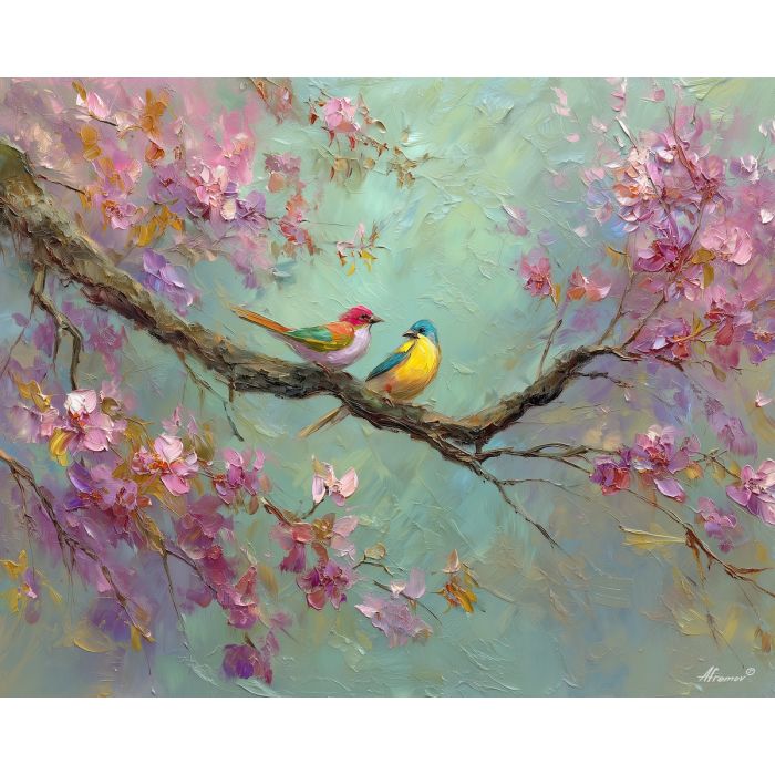 radiant, park, spring theme, bright colors, green, yellow, violet, red, seasonal art, people, animals, painterly, expressive style, modern painting, textured surface, joyful mood, color harmony