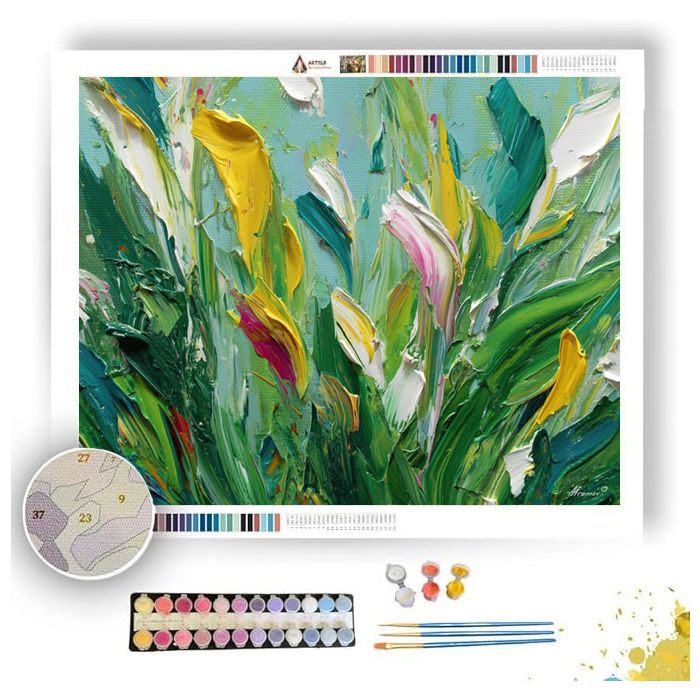 BLOOMING FORMS - Paint by Numbers Full Kit