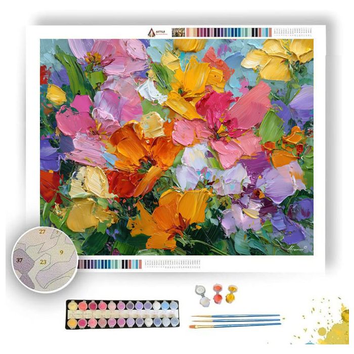 BLOOMING COLORS - Paint by Numbers Full Kit