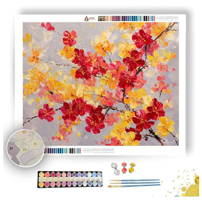 BLOOMING FLOW - Paint by Numbers Full Kit