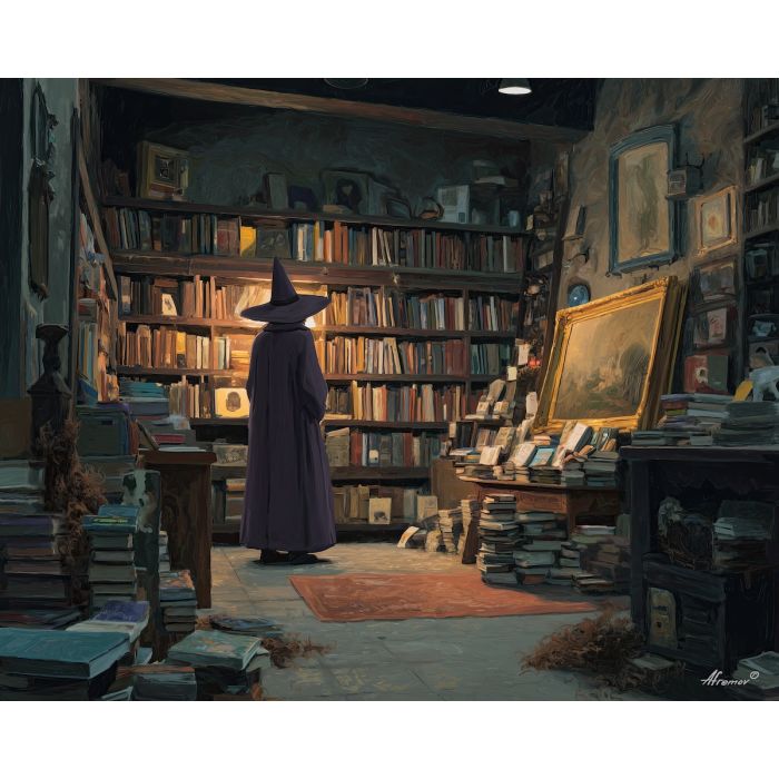 witch ghost bookstore,fantasy night