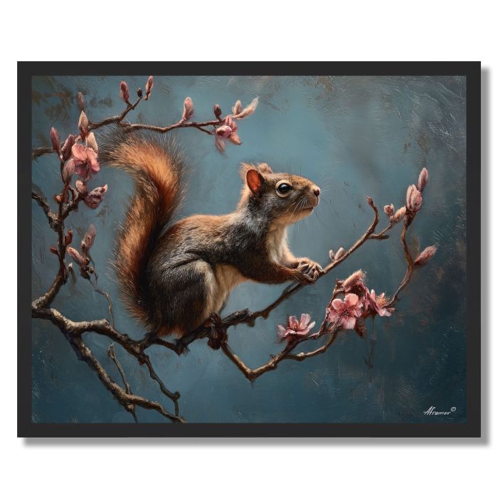 SQUIRREL BLOOM WATCH - FRAMED