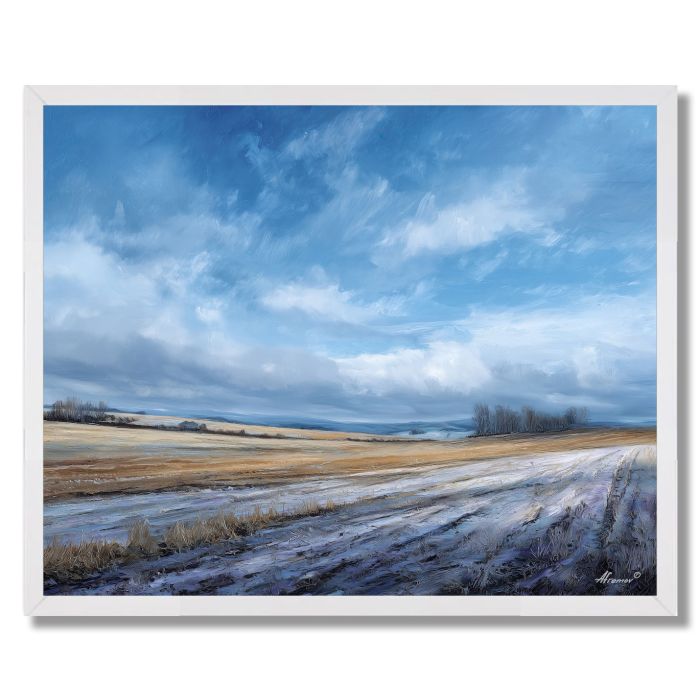 MORNING THAW FIELDS - FRAMED