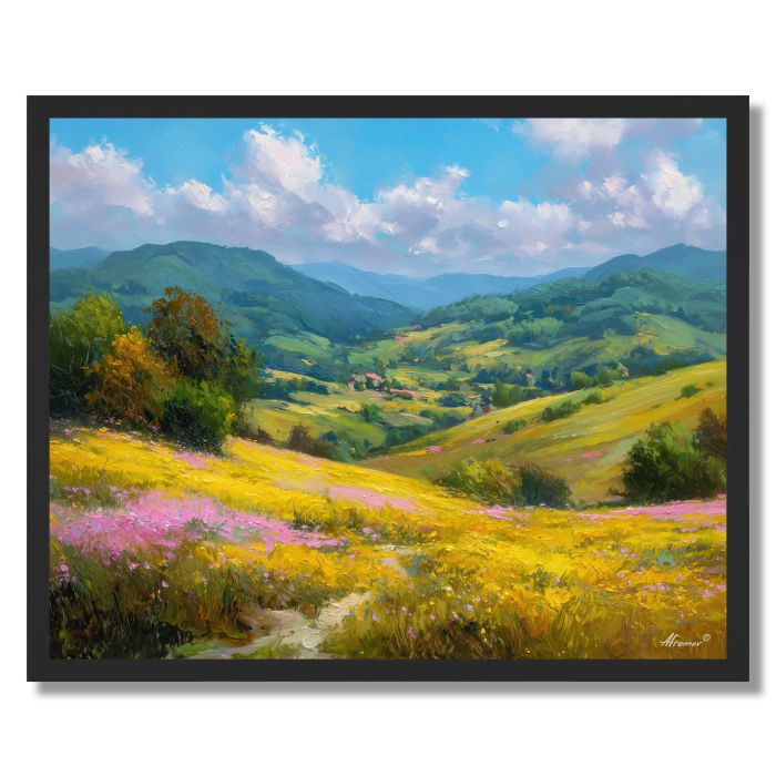 BLOOMFALL HILLS - FRAMED