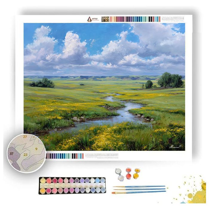 VERDANT RIVER PLAINS - Paint by Numbers Full Kit