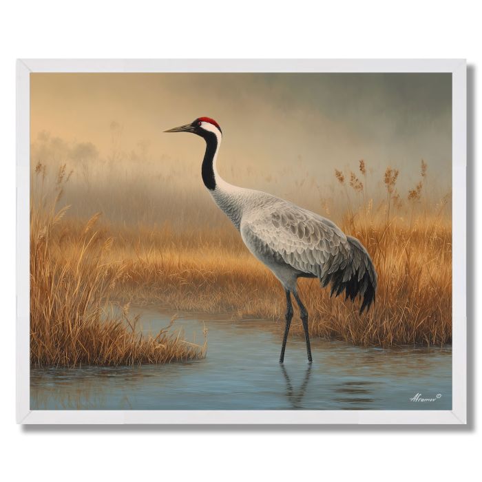 REEDSHADOW CRANE - FRAMED