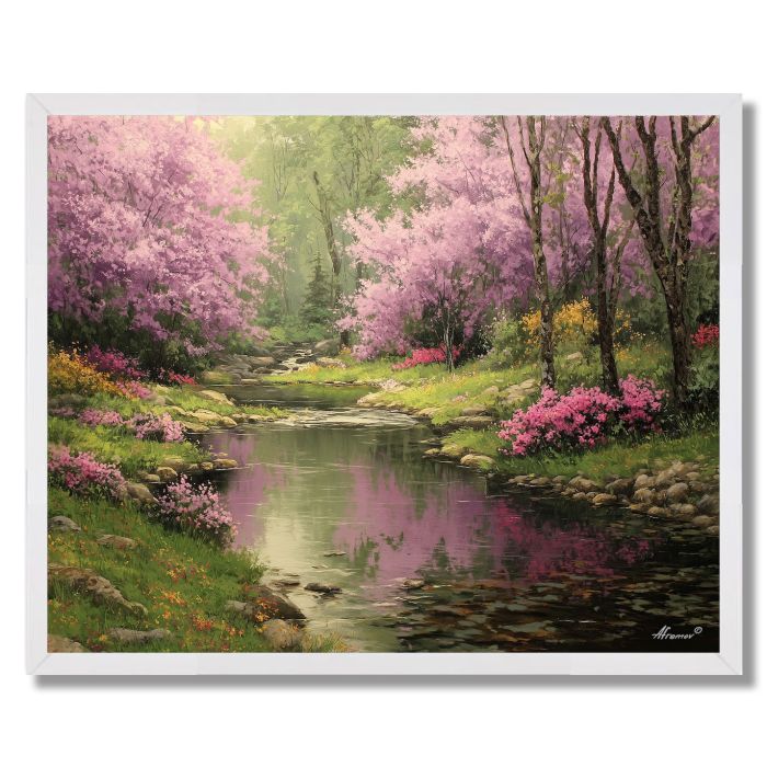 BROOKSIDE BLOSSOMS - FRAMED