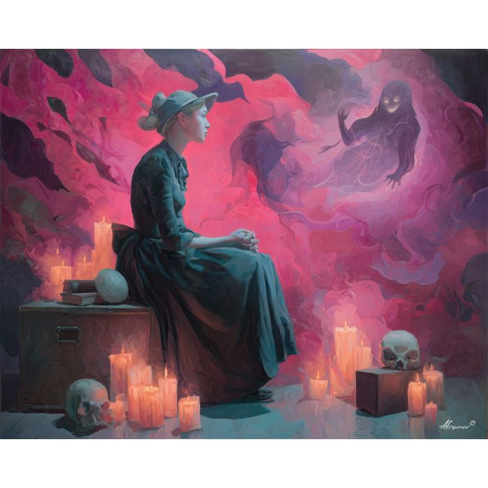 witch ghost candles,quiet ritual