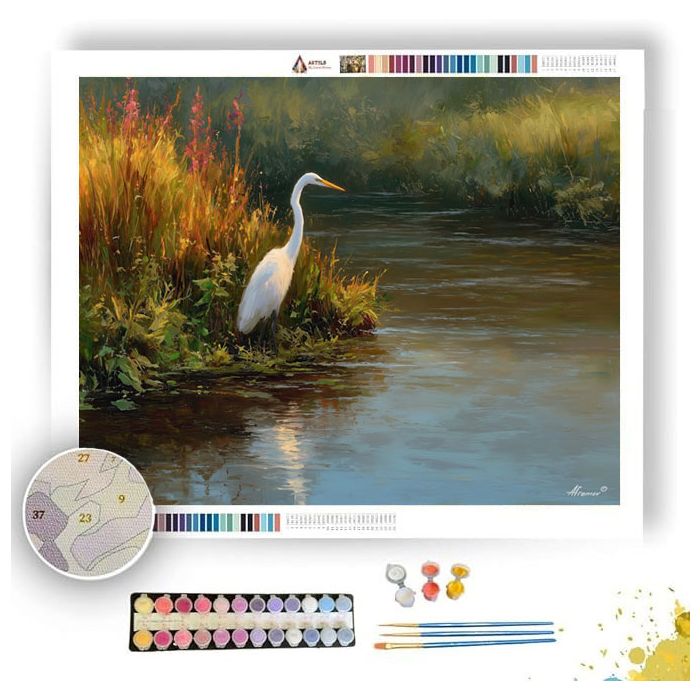 RIVERBANK EGRET - Paint by Numbers Full Kit