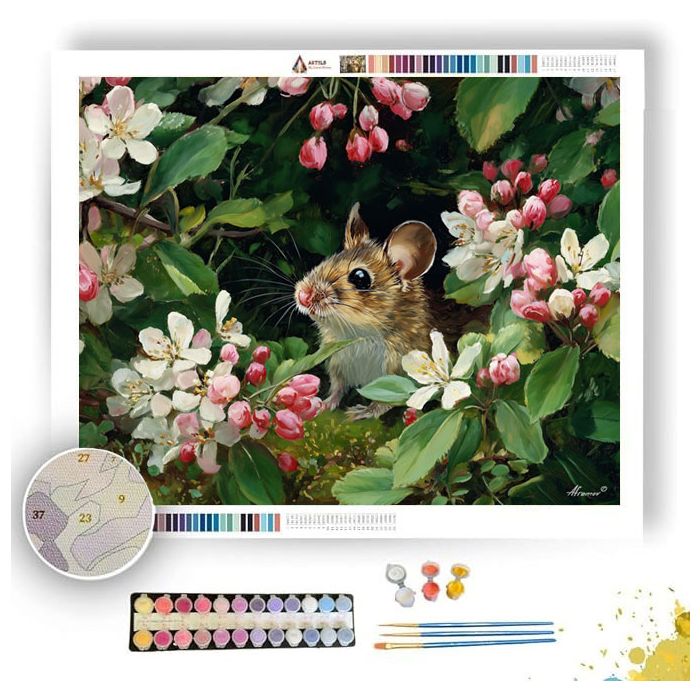FIELD MOUSE BLOSSOM - Paint by Numbers Full Kit
