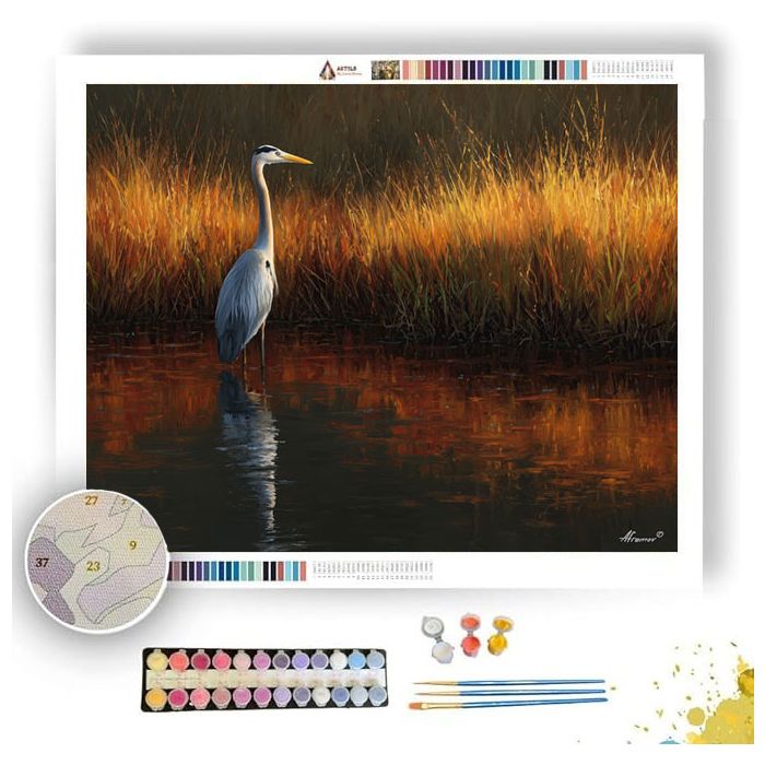 SILVERMARSH HERON - Paint by Numbers Full Kit