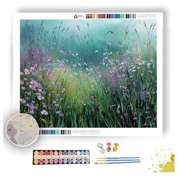 WINDLIT BLOSSOMFIELD - Paint by Numbers Full Kit